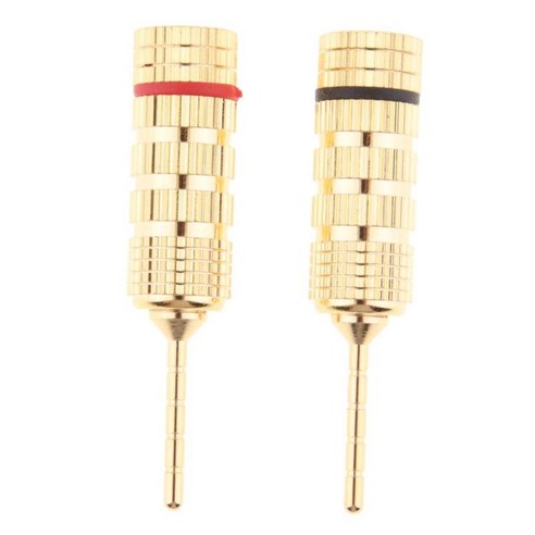 2x2mm 바나나 플러그 오디오 스피커 케이블 연결 컨버터 금도금, 설명, 설명, 설명