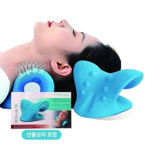 블룸소셜 경추 베개, 블루, 1개