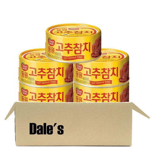 동원 고추 참치, 90g, 5개