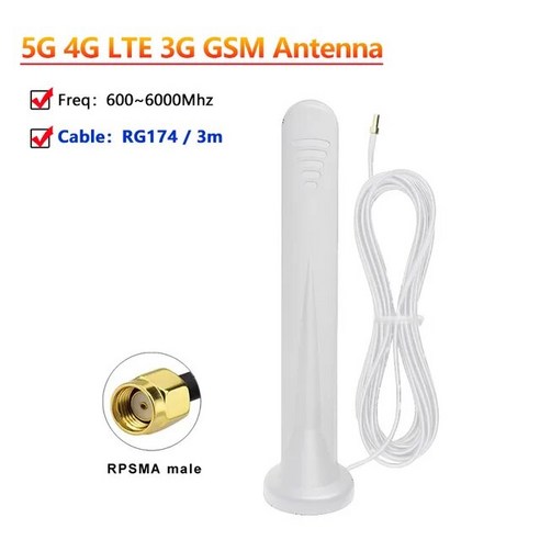 와이파이증폭기 와이파이확장기 WIFI 풀 밴드 600 6000Mhz 5G 안테나 15dBi 라우터 신호 부스터 4G LTE 3G GSM 셀룰러 네트워크 증폭기 마그네틱 베이스 TS, 1) SMA Male and 3m