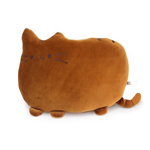 기프트앤돌 대형 고양이쿠션 말랑말랑 미오미오 고양이인형 50cm, 브라운미오