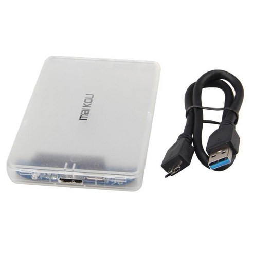 USB 3.0 외장 하드 드라이브 인클로저 2.5용 하드 디스크 카트리지, 설명, 클리어, 설명