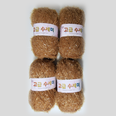 울클럽 별꽃수세미 만들기 DIY 고급수세미실 80g 4볼세트 (총 320g), 174카멜브라운, 1개