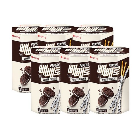 빼빼로  빼빼로 화이트쿠키 132g, 6개