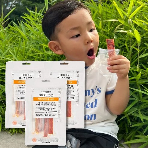 져키 리얼리즘 육포 무항생제 한돈 어린이 아기 육포 아이간식 50g, 3개, 김치(약간매운맛)