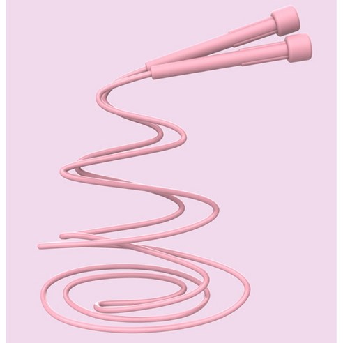 쭌스몰 성인 긴 실내 줄넘기 초경량 홈트 유산소, 핑크