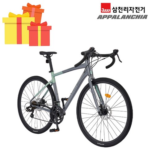 삼천리 완조립 2024 아팔란치아 700C G14 14단 청소년 성인 입문용 알루미늄 그래블 로드 사이클 자전거, 510, 24년형_다크실버/라이트카키