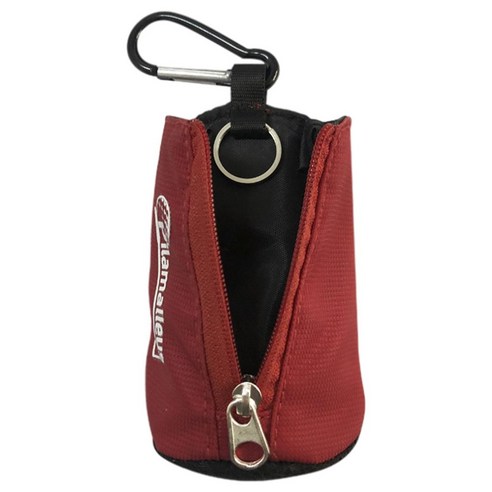 Lightweight Golf Ball Carry Bag W/ Hook Small Storage Pocket Organizer, Red Black
