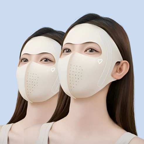 해피지아 골프 등산 스포츠 UV 자외선차단 마스크 2개 HZA-002, 핑크