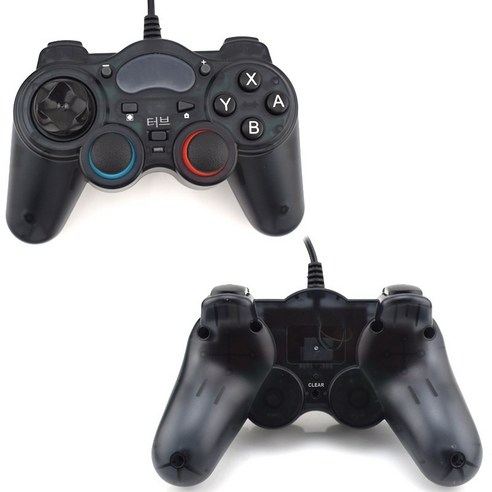 YJQ 유선 게임 컨트롤러 게임 Joypad 조이스틱 USB Gamepad For PC 노트북 진동 게임 패드 For Window 7 & 10, 하나