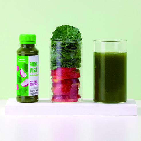 매일 아침, 풀무원녹즙 케일&사과로 상쾌한 건강 습관을 시작하세요.