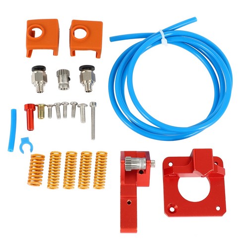 Monland 3D 프린터 액세서리 PTFE 스프링 더블 기어 Creality CR-10S PRO Ender-3 용 오른손 이중 압출기 키트, 여러 가지 빛깔의