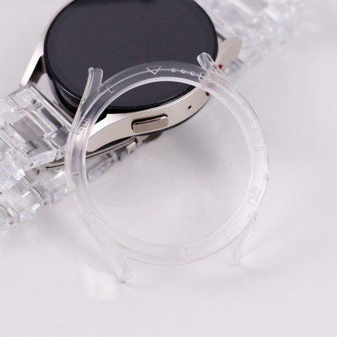 오르몽트 갤럭시워치6 40mm 44mm PC 다이얼커버 하프 보호커버 보호케이스 초경량, 투명