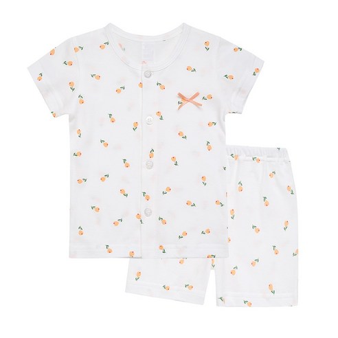 그린베베 영유아용 여름용 꽃망울 면 내의(반팔)