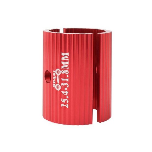 경량 자전거 핸들 바 심 31.8mm ~ 25.4mm 31mm 35mm 알루미늄 합금 자전거 줄기 크기 감소 어댑터 간격, 레드 25.4-31.8mm, 25.4 ~ 31.8 35mm