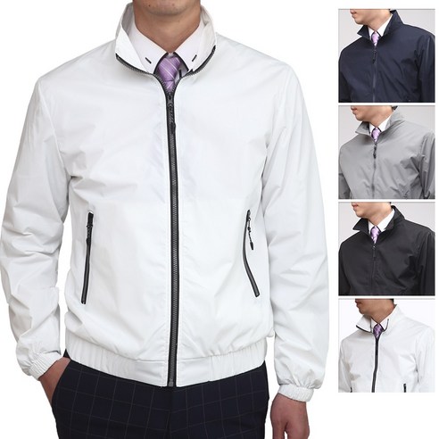 실용성과 스타일이 완벽하게 조화된 샤인힐즈 무지 집업 바람막이 자켓