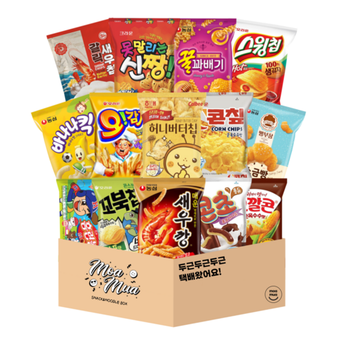 모아무아 봉지스낵 과자세트 14종(노가리칩+꿀꽈배기+바나나킥+스윙칩+오감자+허니버터칩+소금빵과자+홈런볼+콘칲+꼬북칩+콘초+꼬깔콘... 