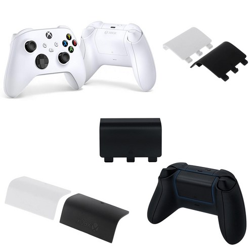 XBOX Series X / S 4세대 패드 배터리 커버 고급형 부품, XBOX 4세대 배터리커버-화이트, 1개