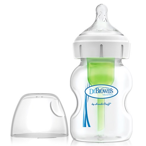 닥터브라운 유아용 옵션스플러스 와이드넥 PP 젖병 150ml, 혼합색상, 1개