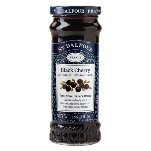 샹달프 과일잼, 블랙 체리(Black Cherry), 284g, 1개