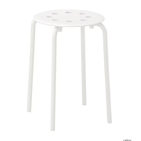 이케아 마리우스 스툴 의자 보조의자 식탁의자 어린이의자 아동의자 45cm * 32cm, 화이트