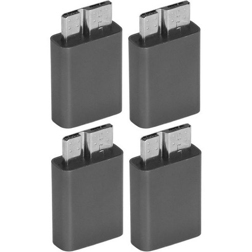 외장하드 저장장치 디스크 플로피디스크 Sanpyl 4PCS USB 3.0 Micro B 어댑터USB C 하드 드라이브 케이블 어댑터 외장 휴대용 SSD 인클로저 어댑터하드 케이