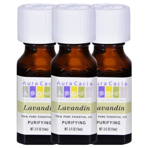 아우라카시아 퓨어 에센셜 오일 퓨리파잉 라벤더, 15ml, 3개