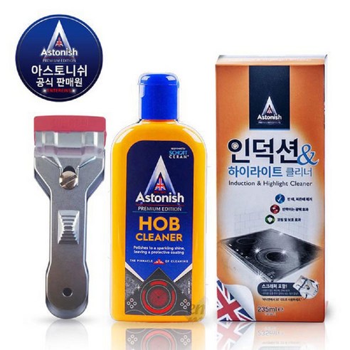 아스토니쉬 인덕션 & 하이라이트 광택클리너 235ml + 스크립퍼, 단품, 1병