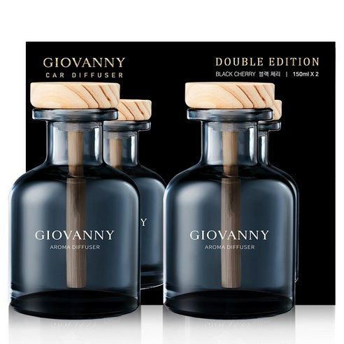 GIOVANNY 차량용 디퓨저 150ml 세트, 2개, 블랙체리