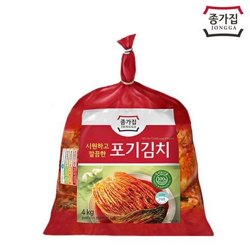 종가 포기김치4kg/ 신선한김치 공장직발송~/ ~08시주문 공장직발송~, 포기김치4kg