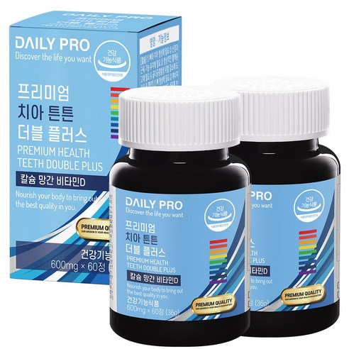데일리프로 프리미엄 치아 튼튼 더블 플러스, 60정, 2개