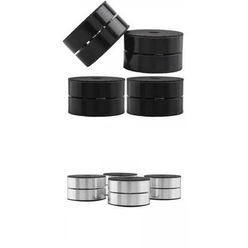 CD 플레이어용 8 스피커 충격 흡수 스파이크 패드 알루미늄 합금 세트, 40mm, 4 조각 실버