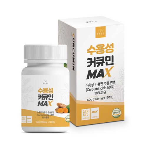 웰빙곳간 수용성 커큐민 MAX 500mg 120정, 1개