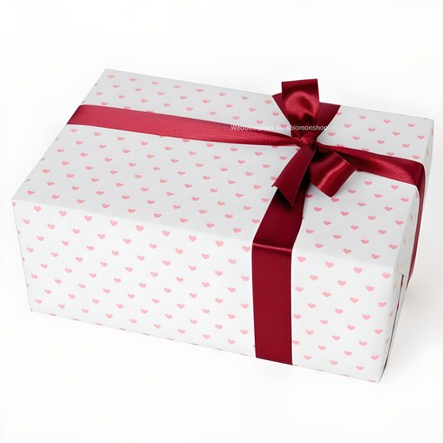 포인트하트 종이롤 포장지 대, 핑크, 1개