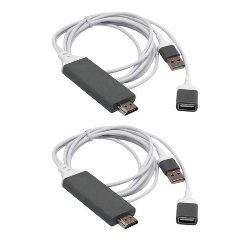 2x Unviersal 3 에서 1 USB 어댑터, 1m, 화이트, PVC