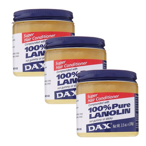 댁스 슈퍼 헤어 컨디셔너 100% 퓨어 라놀린, 100g, 3개
