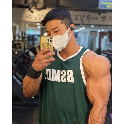 비스트모드 BSMD 5color 배색 남자 헬스나시 올드스쿨 트레이닝복 민소매 짐웨어 035