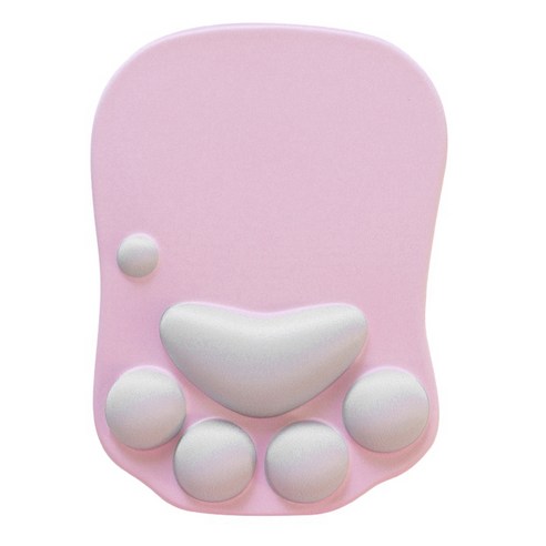 손목 지원이있는 마우스 패드 부드러운 실리콘 손목은 홈 오피스 컴퓨터 용 미끄럼 방지 인체 공학적 마우스 패드를 둡니다., 하나, 분홍