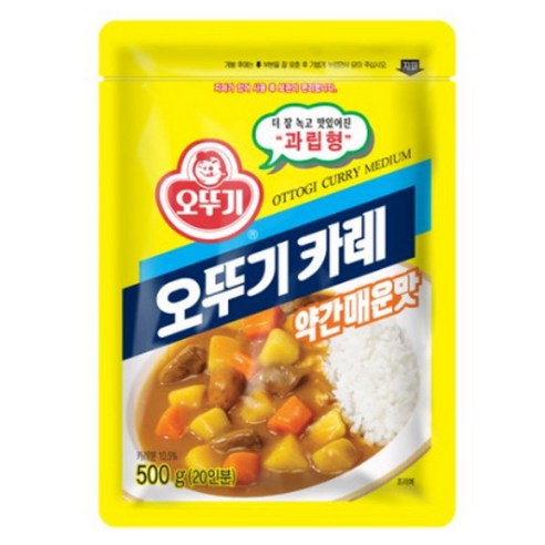 오뚜기 카레 약간매운맛, 500g, 1개
