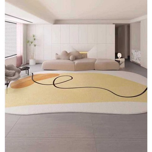 공간에 예술을 더하다, 블랙 드로잉 거실 러그