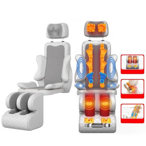 전신 안마의자 의자형 안마기 전신 마사지 어깨마사지기 목안마기 발 안마기 전신안마기 가정용 주물러 마사지 의자, 그레이 마사지의자렌탈 Best Top5