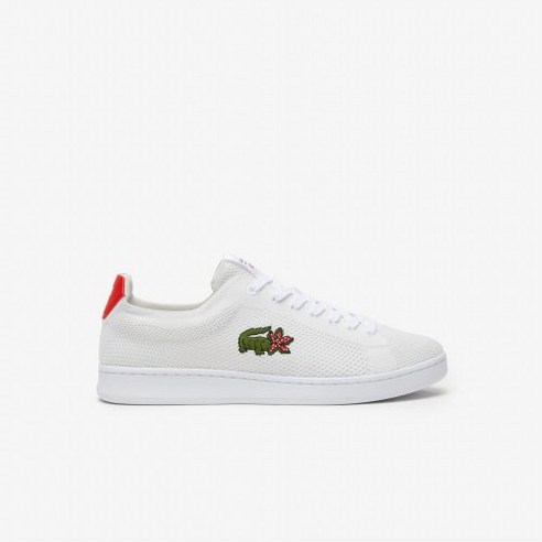 라코스테 LACOSTE 라코스테x넷플릭스 남성 카나비 피케 텍스타일 스니커즈 화이트