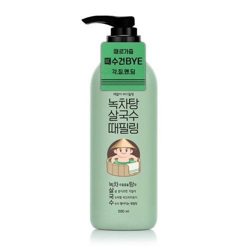 라끄베르 녹차탕 때밀이 바디필링 살국수 필링젤 500ml, 1개