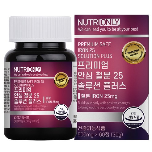 뉴트리온리 프리미엄 안심 철분 25 솔루션 플러스, 60정, 1개