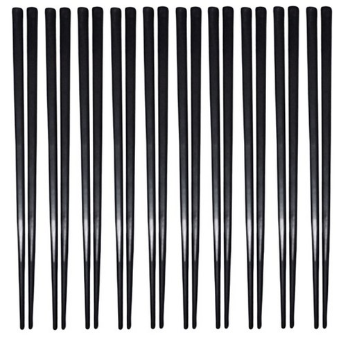 신우와이즈 멜라민 젓가락 사각형 240mm 저분 50벌, 1세트, 24cm (50벌), 블랙