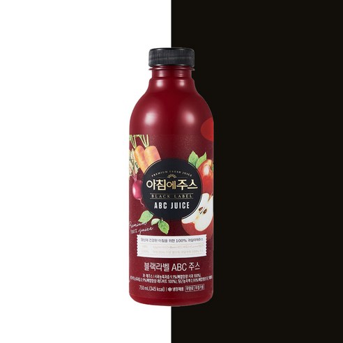 하루를 깨우는 건강한 습관, 서울우유 아침에 주스 블랙라벨ABC