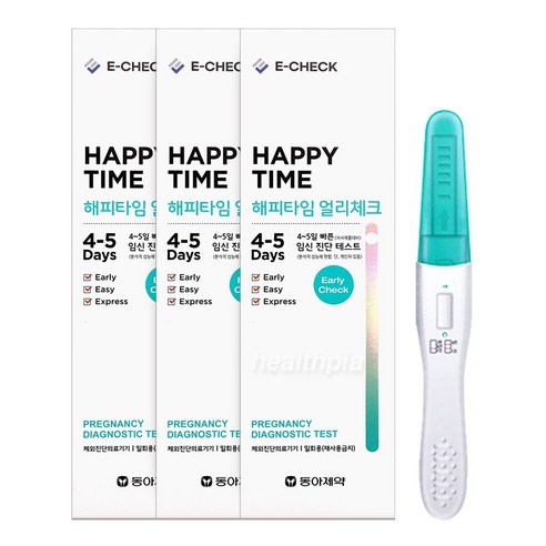 동아제약 해피타임 얼리체크 임신테스트기 (일회용 마스크 증정) - 임신/배란테스트기 | 쿠팡