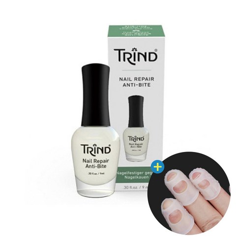 (유럽직수입 트린드)네일리페어-안티바이트9ml 손톱물어뜯는 버릇습관 방지l(+event 넌아세톤 리무버125ml반값할인) ////고객감사 증정 이벤트////, 안티바이트9ml+넌아세톤(할인9000원)+실리콘골무, 9ml, 1개
