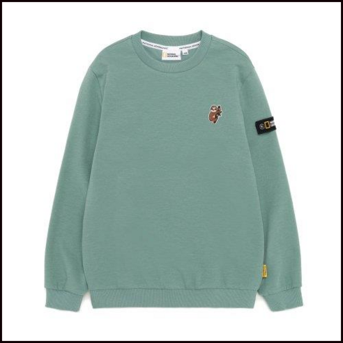 [매장정품] 내셔널지오그래픽 키즈 K221USW960 그래픽 와펜 맨투맨 티셔츠 KHAKI GREEN 452912 
맨투맨/후드티