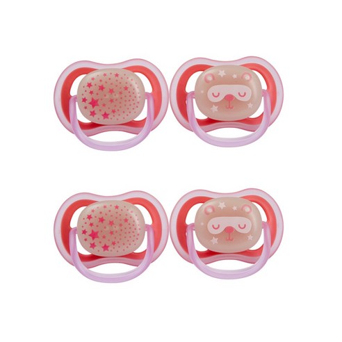 아벤트 울트라에어 나이트타임 야광노리개, 6~18개월, 핑크, 2세트